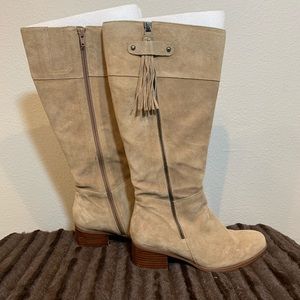 *Wide Calf* tan suede tall boots